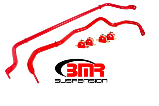BMR 16-17 6th Gen Camaro Front & Rear Sway Bar Kit w/ Bushings - Red BMR Suspension Sway Bars