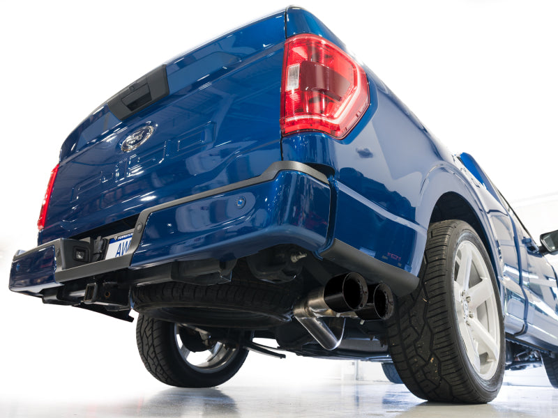 AWE 21-25 Ford F150 (14th Gen Reg Cab) Cat-Back Exhaust - 4.5in Dual Side Exit Diamond Black Tips AWE Tuning Catback