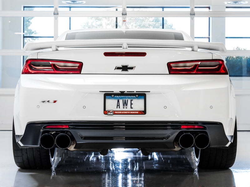 AWE Tuning 16-19 Chevy Camaro SS Res Cat-Back Exhaust -Touring Edition (Quad Diamond Black Tips) AWE Tuning Catback