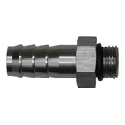 DeatschWerks 6AN ORB Male to 1/2in Male Triple Barb Fitting (Incl O-Ring) - Anodized DW Titanium DeatschWerks Fittings