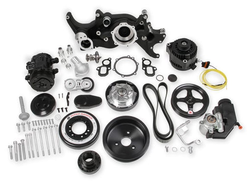 Holley Premium Mid-Mount Complete Accessory System - Gen V LT Engines - SFI Certified Damper - Black 20-200BK HOLLEY Autoparts