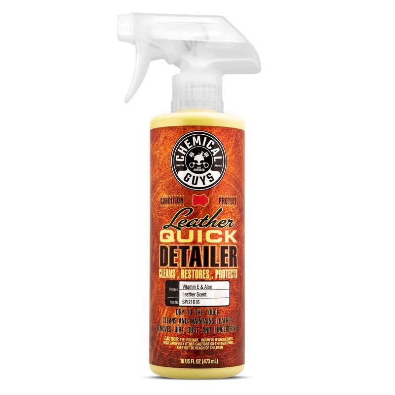 Chemical Guys Leather Quick Detailer Care Spray - Matte Finish - 16oz Chemical Guys Surface Cleaners