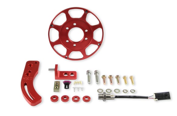 MSD Crank Trigger Wheel Kit - Flying Magnet - Hall-Effect - BBC - 8 in. 86201 MSD Autoparts