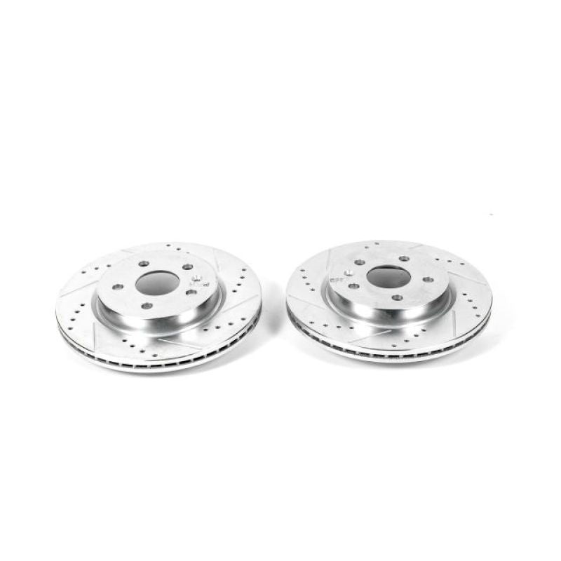 Power Stop 2010 Buick Allure Rear Evolution Drilled & Slotted Rotors - Pair PowerStop Brake Rotors - Slot & Drilled