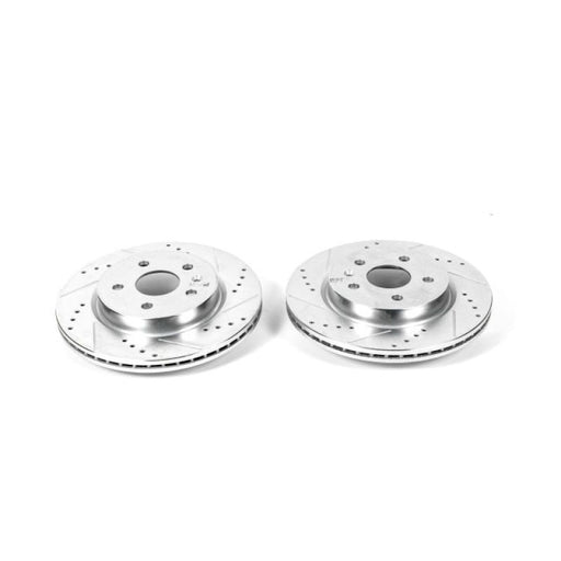 Power Stop 2010 Buick Allure Rear Evolution Drilled & Slotted Rotors - Pair PowerStop Brake Rotors - Slot & Drilled