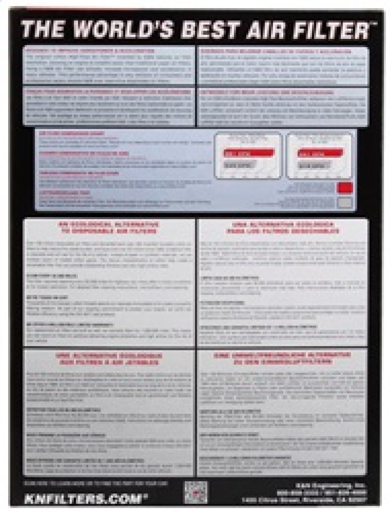 K&N Replacement Air Filter 09-12 Peugeot / 09-12 Citroen K&N Engineering Air Filters - Drop In