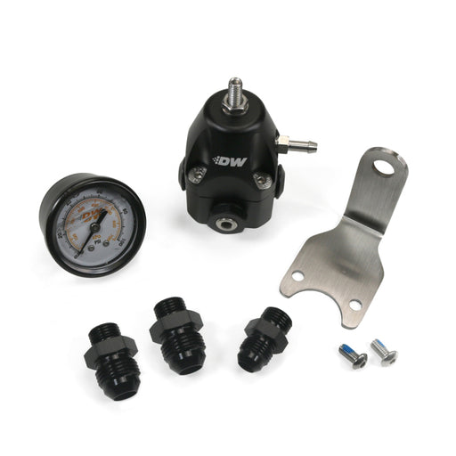 DeatschWerks DWR1000C AFPR + Pressure Gauge + 6AN & 8AN fittings - Anodized Black DeatschWerks Fuel Pressure Regulators
