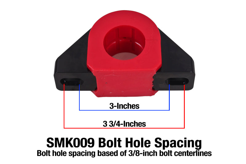 BMR Universal 1.25in Billet Aluminum Sway Bar Mount Mount (Polyurethane) - Black BMR Suspension Sway Bar Brackets