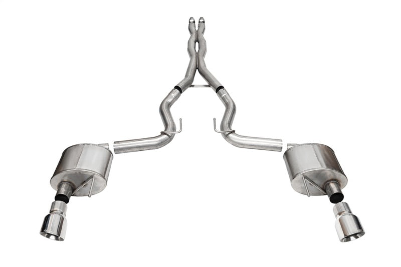 Corsa 24+ Ford Mustang GT Xtreme Cat-Back Exhaust Sys. 3.0in Dual Rear Exit w/4.5in Pro Series Tips CORSA Performance Catback