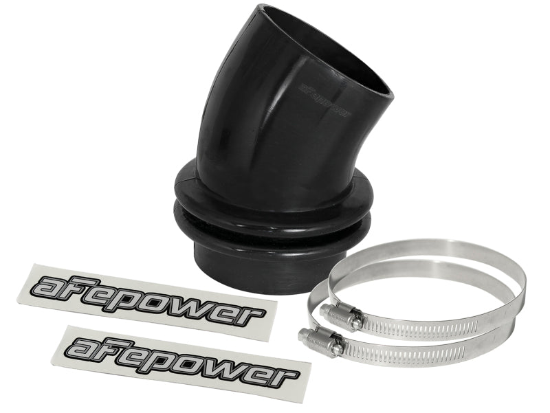 aFe Magnum FORCE Silicone Coupling Kit 3-1/2in ID x 30 Deg. Bellows Elbow - Black aFe Air Intake Components