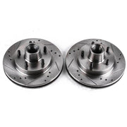Power Stop 82-87 Buick Regal Front Evolution Drilled & Slotted Rotors - Pair PowerStop Brake Rotors - Slot & Drilled