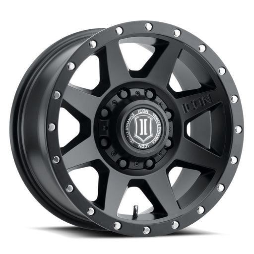 ICON Rebound 17x8.5 8x170 6mm Offset 5in BS 125mm Bore Satin Black Wheel ICON Wheels - Cast