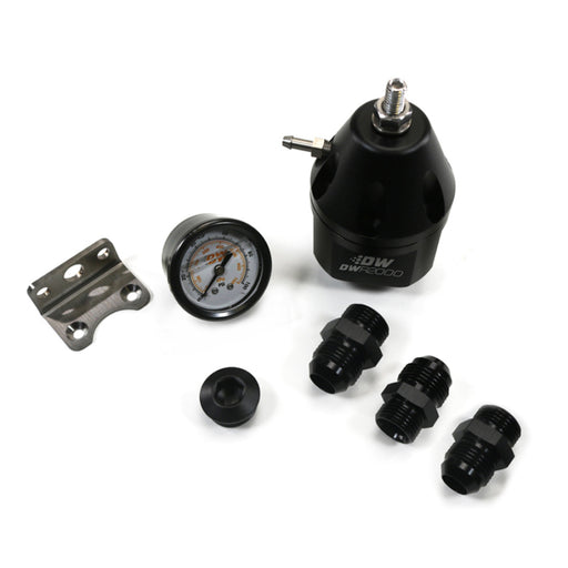 DeatschWerks DWR2000 AFPR + Pressure Gauge + 10AN Fittings - Anodized Black DeatschWerks Fuel Pressure Regulators