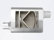 aFe Scorpion Replacement Alum Steel Muffler 2-1/2in In/Out Baffled Offset/Offset 13inL x10inW x4inH aFe Catback