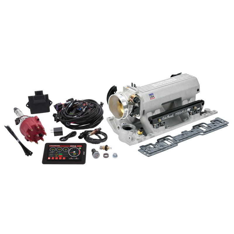 Edelbrock Pro Flo 4 XT EFI System Seq Port SBC Vortec/E-Tec 550 Max HP 29lb/hr Satin Finish Edelbrock Fuel Injection Control Modules
