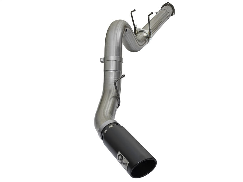 aFe Large Bore-HD 5in DPF Back 409 SS Exhaust System w/Black Tip 2017 Ford Diesel Trucks V8 6.7L(td) aFe DPF Back