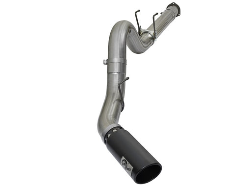 aFe Large Bore-HD 5in DPF Back 409 SS Exhaust System w/Black Tip 2017 Ford Diesel Trucks V8 6.7L(td) aFe DPF Back