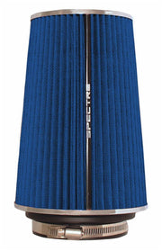 Spectre Adjustable Conical Air Filter 9-1/2in. Tall (Fits 3in. / 3-1/2in. / 4in. Tubes) - Blue Spectre Air Filters - Universal Fit