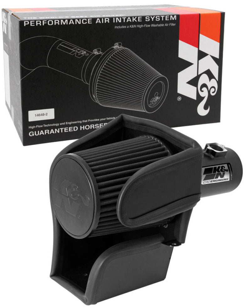 K&N 08-10 Ford F250/F350/F450/F550 Super Duty 6.4L V8 DSL Black Performance Intake Kit K&N Engineering Cold Air Intakes