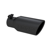 MBRP Universal Angled Rolled End Tip 4in OD / 2-3/4in Inlet / 10in Length - Black MBRP Tips