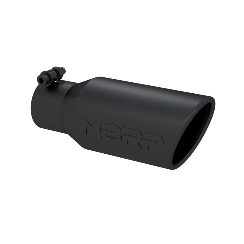 MBRP Universal Angled Rolled End Tip 4in OD / 2-3/4in Inlet / 10in Length - Black MBRP Tips
