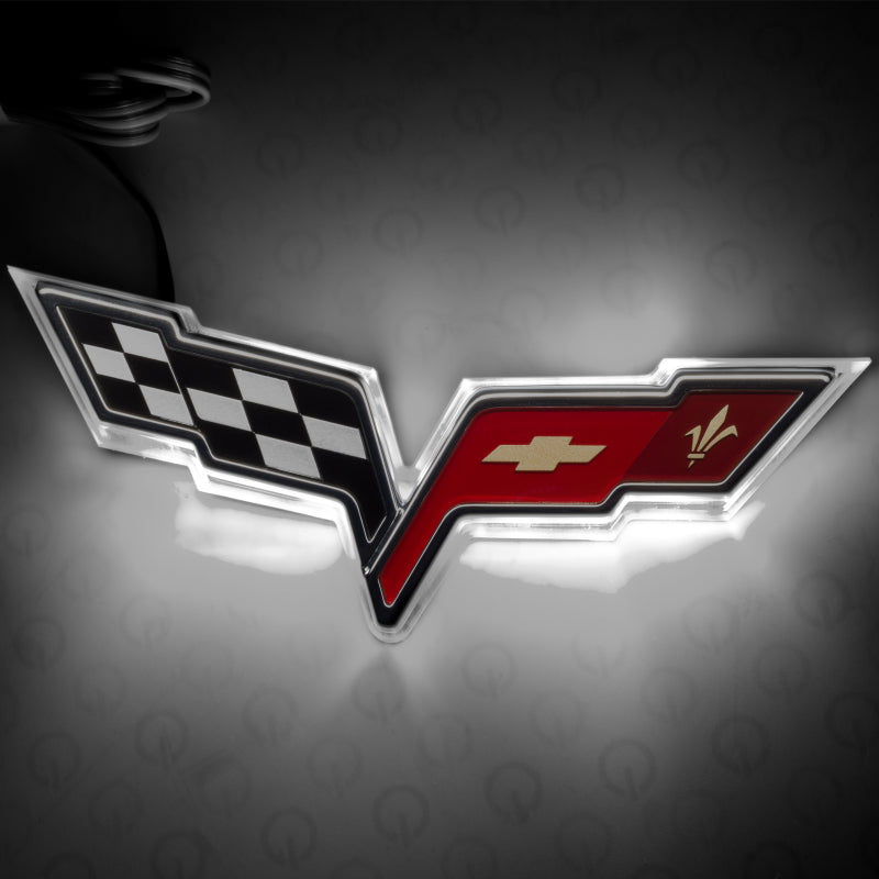Oracle Chevrolet Corvette C6 Illuminated Emblem - White ORACLE Lighting Light Accessories and Wiring