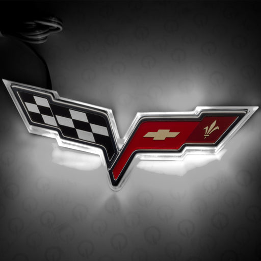 Oracle Chevrolet Corvette C6 Illuminated Emblem - White ORACLE Lighting Light Accessories and Wiring
