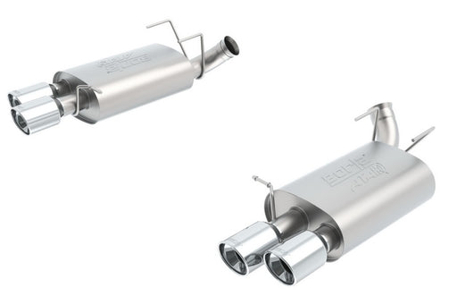 Borla 13-14 Mustang Shelby GT500 GT 5.8L V8 RWD Dual Split Rear Exit ATAK Exhaust Rear Section Only Borla Catback
