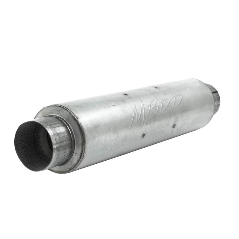MBRP Universal Quiet Tone Muffler 4in Inlet/Outlet 24in Body 6in Dia 30in Overall Aluminum MBRP Muffler
