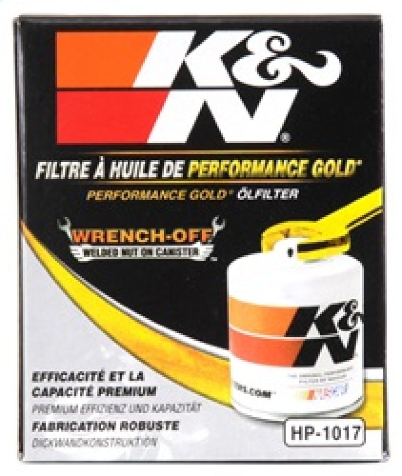 K&N 3.74inch / 2.98 OD Performance Gold Oil Filter K&N Engineering Oil Filters