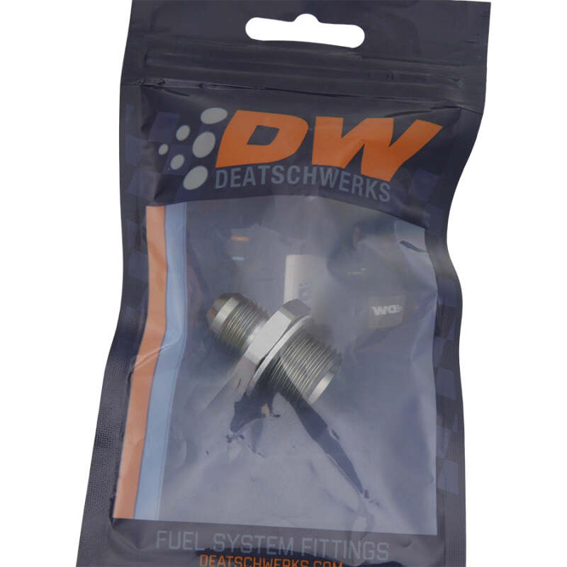 DeatschWerks 6AN Male Flare to M18 X 1.5 Male Metric Adapter (Incl Crush Washer) - Titanium DeatschWerks Fittings