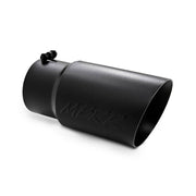 MBRP Universal Tip 6 O.D. Dual Wall Angled 5 inlet 12 length - Black Finish MBRP Tips