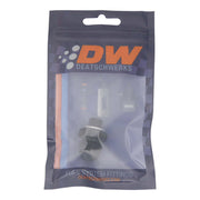 DeatschWerks 8AN Male Flare to M12 X 1.5 Male Metric Adapter (Incl Washer) - Anodized Matte Black DeatschWerks Fittings