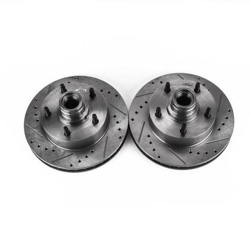 Power Stop 86-93 Ford E-150 Front Evolution Drilled & Slotted Rotors - Pair PowerStop Brake Rotors - Slot & Drilled