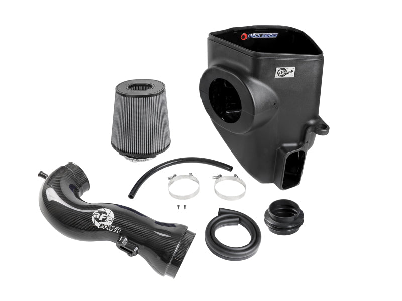 aFe 19-21 GM Trucks 5.3L/6.2L Track Series Carbon Fiber Cold Air Intake System W/ Pro Dry S Filters aFe Cold Air Intakes