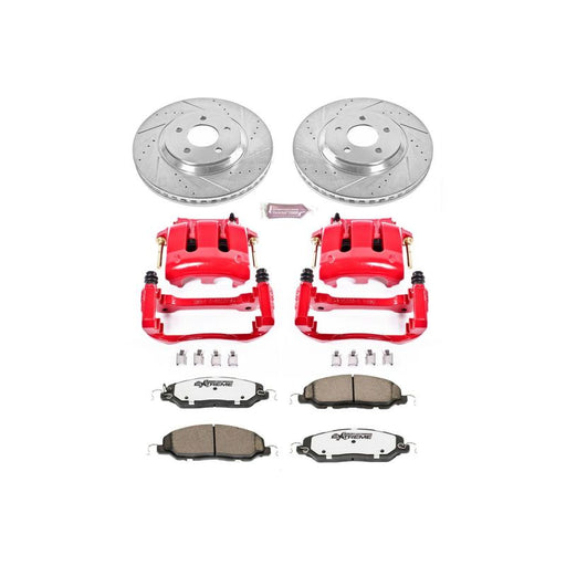 Power Stop 11-14 Ford Mustang Front Z26 Street Warrior Brake Kit w/Calipers PowerStop Brake Kits - Performance D&S