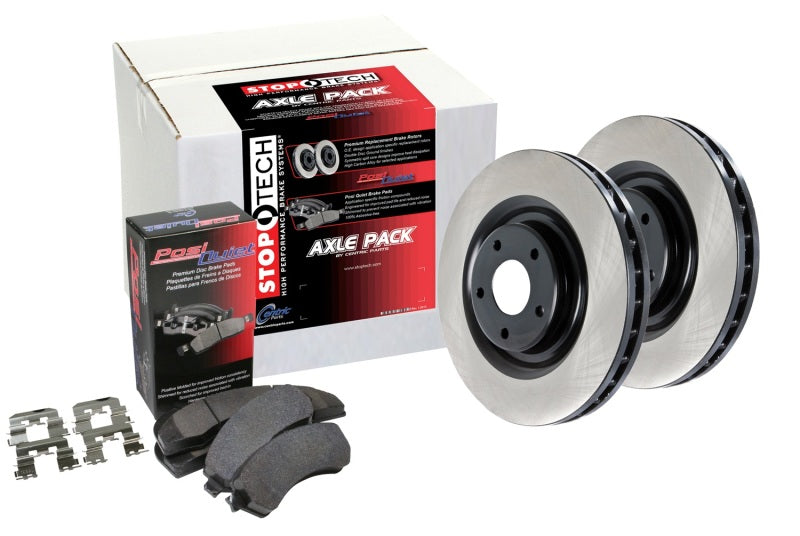 Centric OE Coated Rear Brake Kit (2 Wheel) Stoptech Brake Pads - Performance