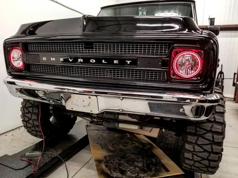 Oracle Pre-Installed Lights 7 IN. Sealed Beam - Red Halo ORACLE Lighting Headlights