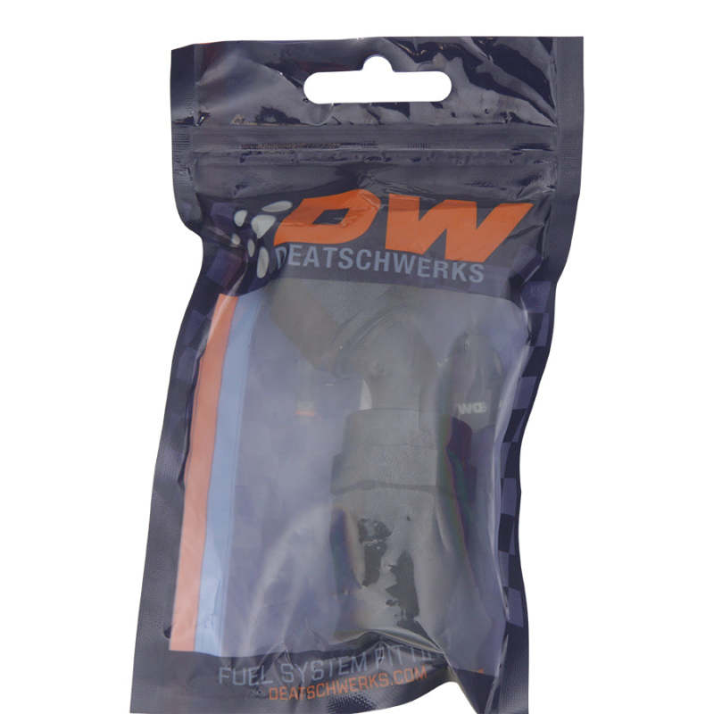 DeatschWerks 10AN Female Swivel 45-Degree Hose End PTFE (Incl Olive Insert) - Anodized Matte Black DeatschWerks Fittings