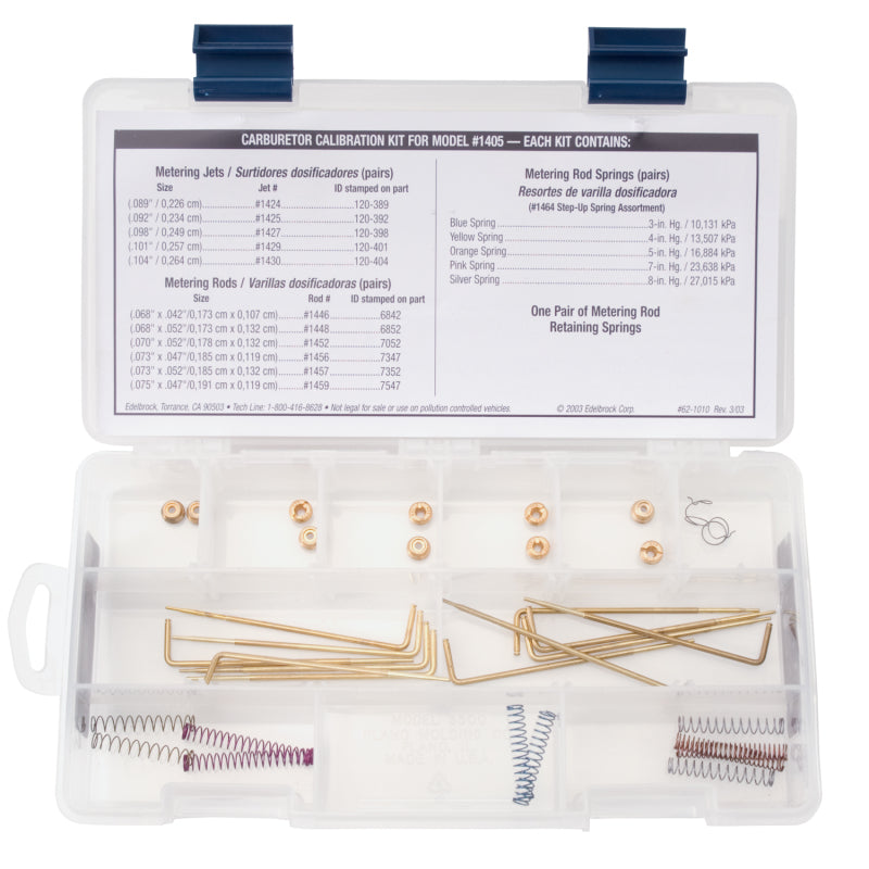 Edelbrock Jet / Rod Kit for 1405 Edelbrock Carburetors
