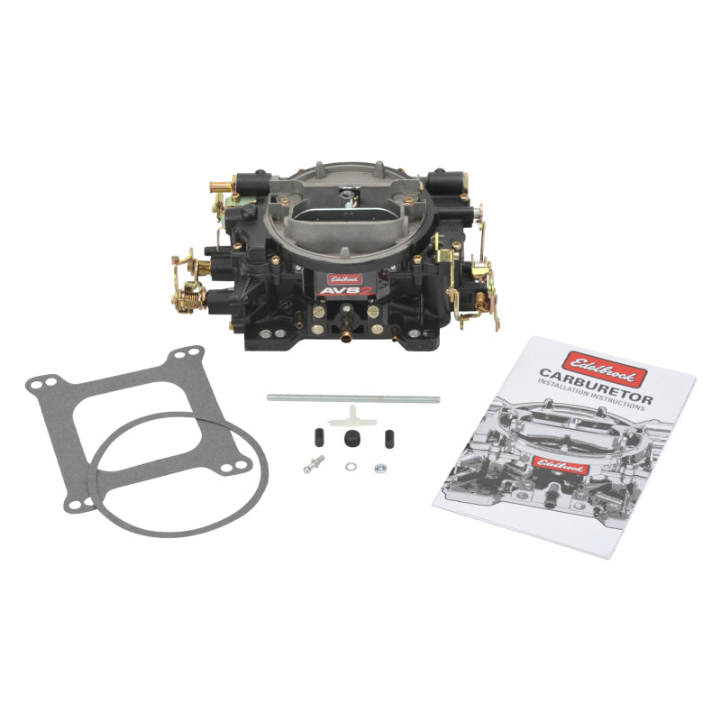 Edelbrock Carburetor AVS2 Series 650 CFM Manual Choke Black Powder Coated (Non-EGR) Edelbrock Carburetors