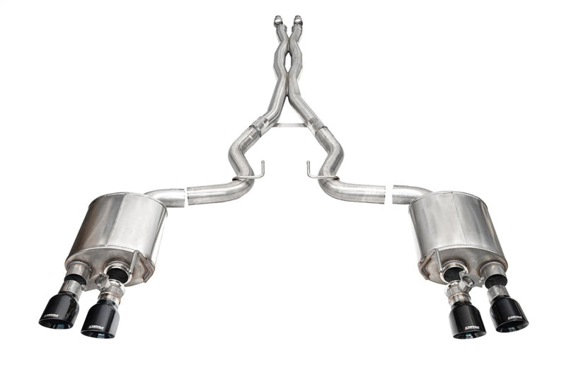 Corsa 24+ Ford Mustang Dark Horse 5.0L 3in Dual Rear Cat-Back w/Twin 4.5in Black PVD Slash Tips CORSA Performance Catback