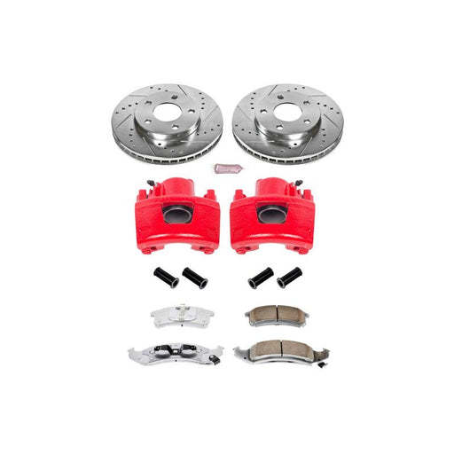 Power Stop 94-99 Buick LeSabre Front Z26 Street Warrior Brake Kit w/Calipers PowerStop Brake Kits - Performance D&S