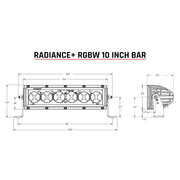 Rigid Industries Radiance+ 10in. RGBW Light Bar Rigid Industries Light Bars & Cubes