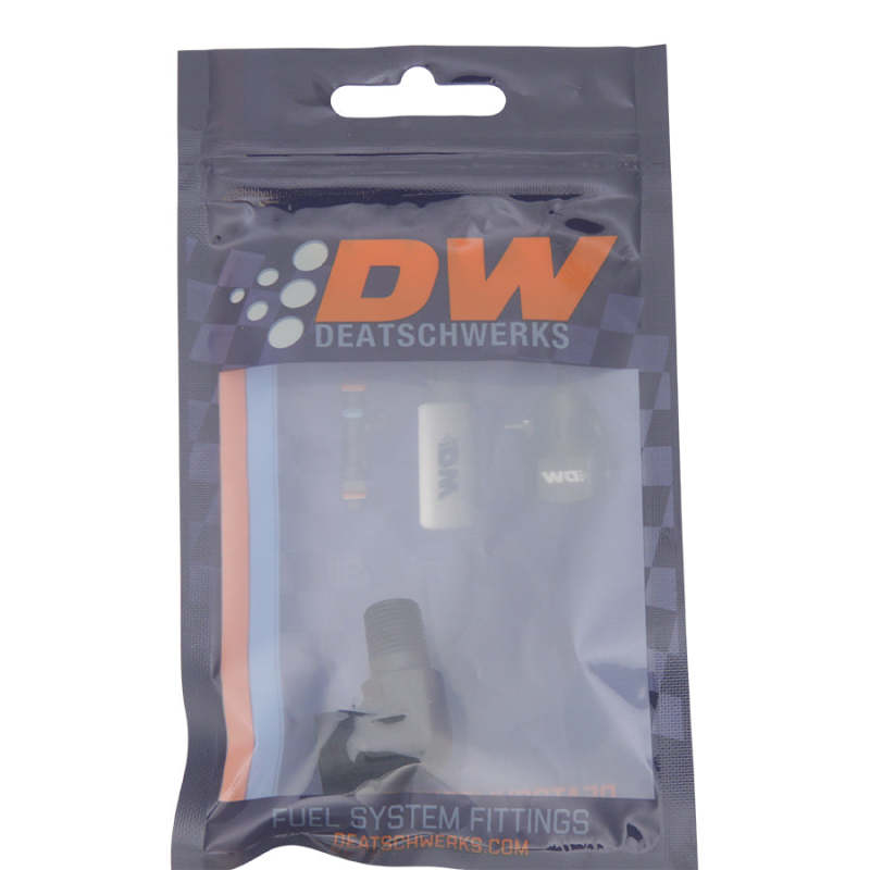 DeatschWerks 90-Degree 1/8in NPT Male to Female 1/8in NPT - Anodized Matte Black DeatschWerks Fittings