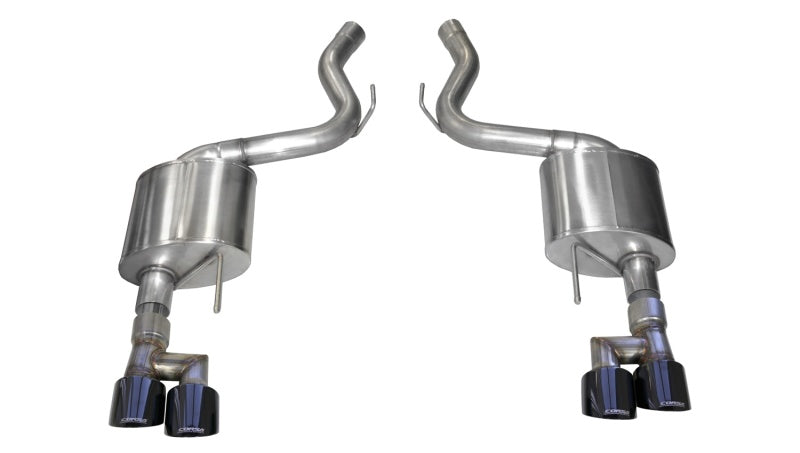 Corsa 18-23 Ford Mustang 5.0L V8 3in Sport Axle-Back Dual Rear Exit w/ 4in Black PVD Pro-Series Tips CORSA Performance Axle Back