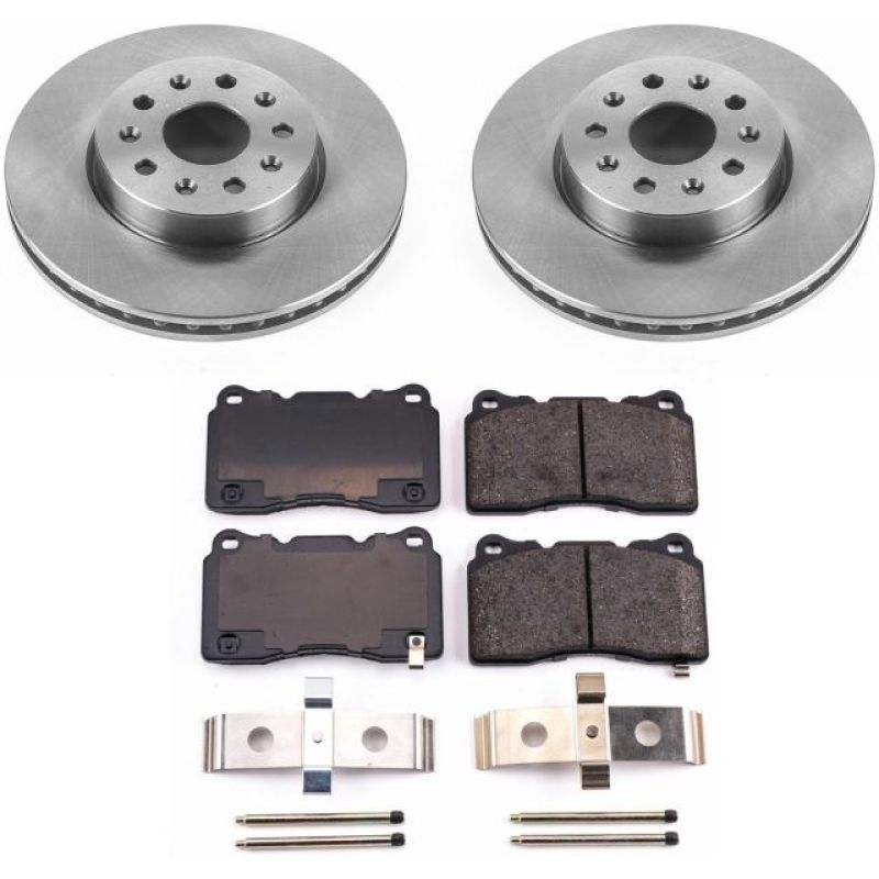 Power Stop 14-18 Cadillac CTS Front Autospecialty Brake Kit PowerStop Brake Kits - OE