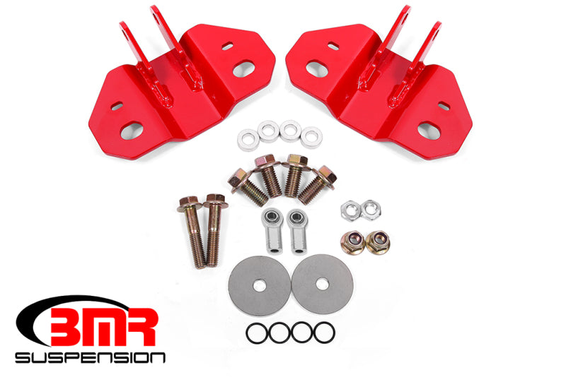BMR Suspension 15-19 Ford Mustang Rear Upper Shock Mount- Red BMR Suspension Shock Mounts & Camber Plates