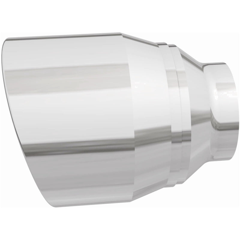 MagnaFlow Tip Stainless Double Wall Round Single Outlet Polished 4.5in DIA 2.5in Inlet 5.75in Length Magnaflow Tips