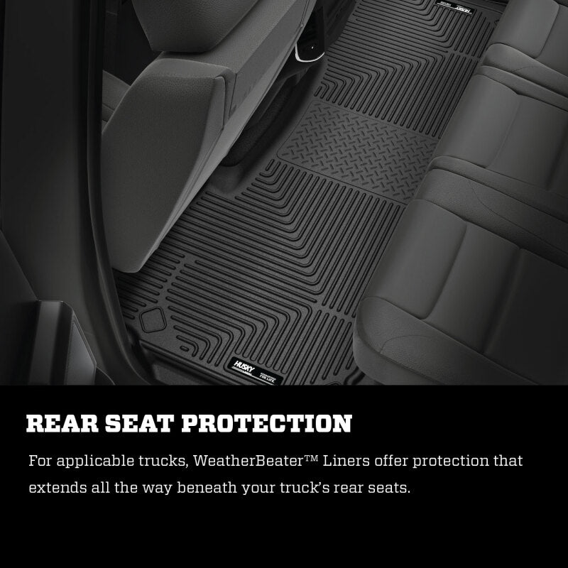 Husky Liners 04-08 Ford F-150 SuperCrew Cab Pickup 2nd Row Floor Liner (Black) Husky Liners Floor Mats - Rubber